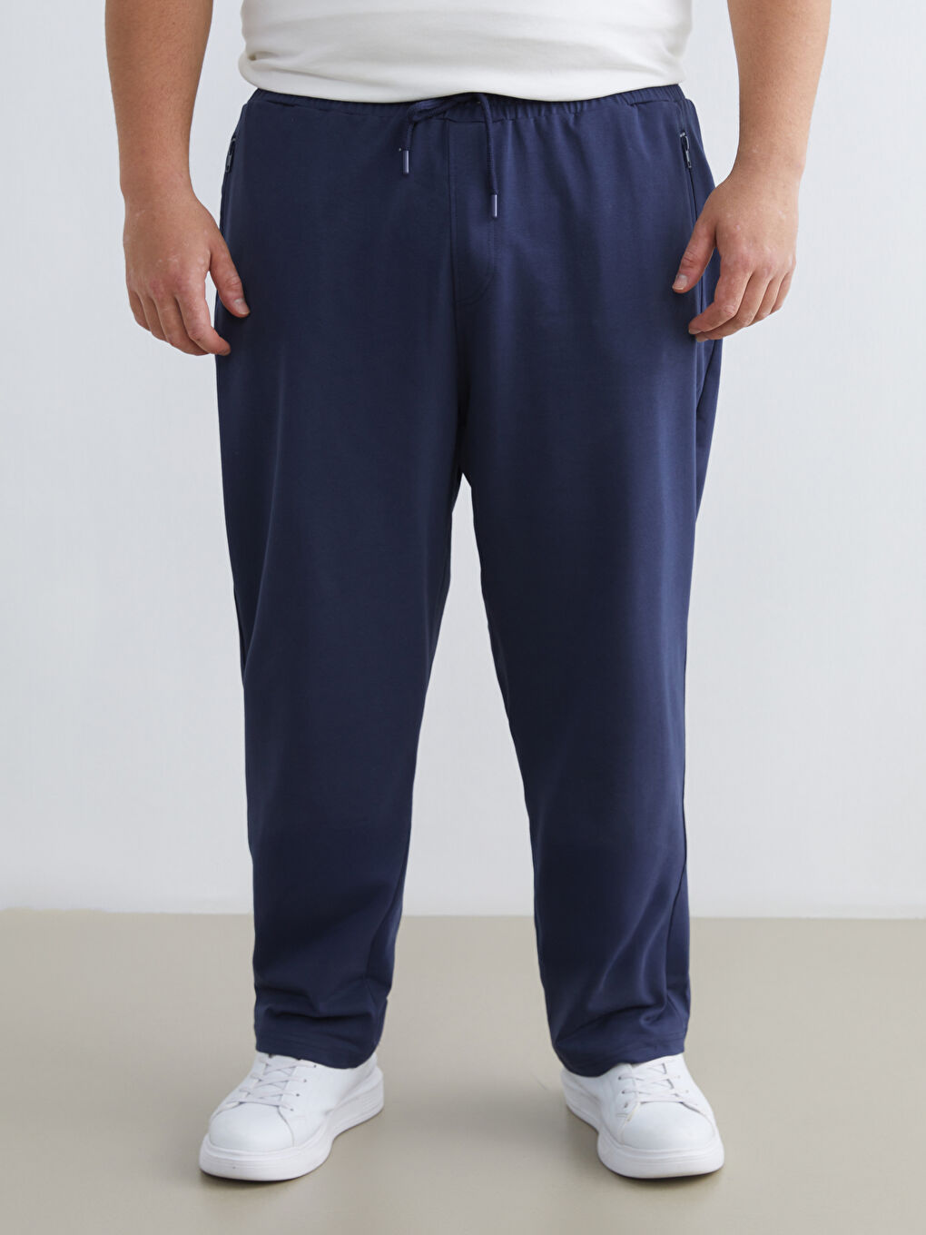 Lacivert Standart Kalıp Erkek Eşofman Altı-5