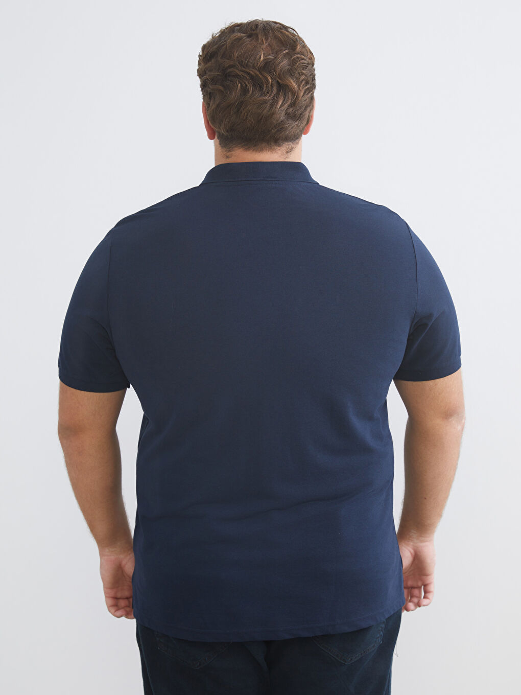 Lacivert Polo Yaka Pike Erkek Tişört-3