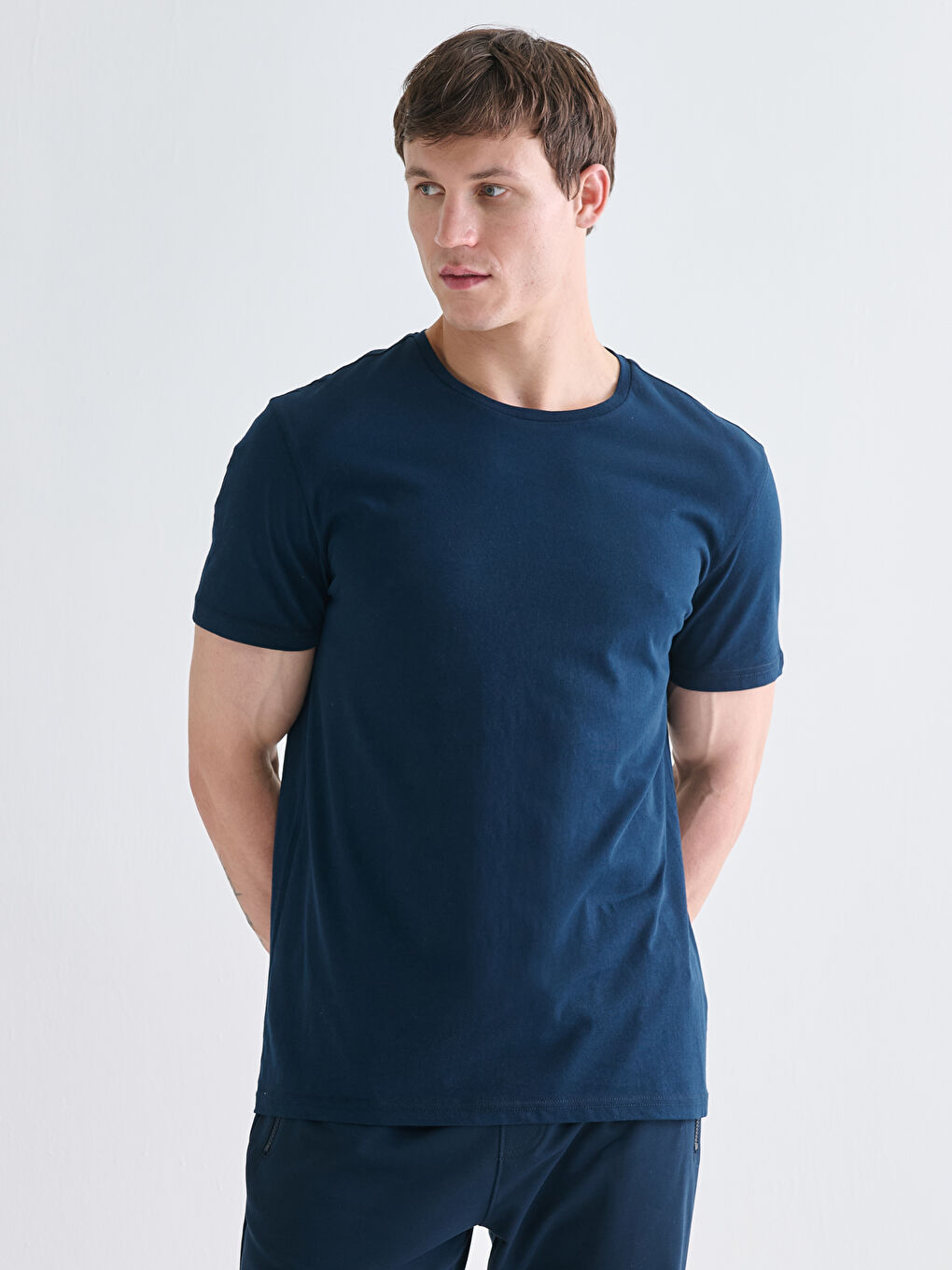 LCWAIKIKI Classic Crew Neck Jersey Men's T-Shirt -W52059Z8-DWP