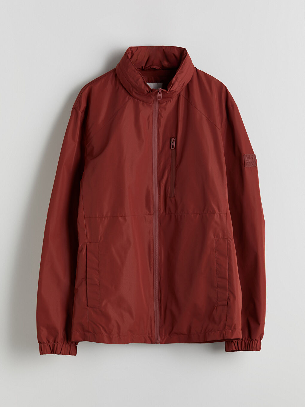 Kırmızı Standart Kalıp Kapüşonlu Erkek Yağmurluk-6