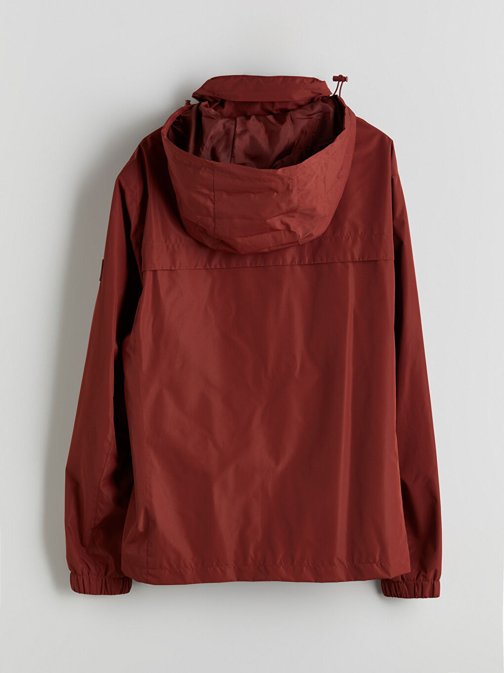 Kırmızı Standart Kalıp Kapüşonlu Erkek Yağmurluk-9