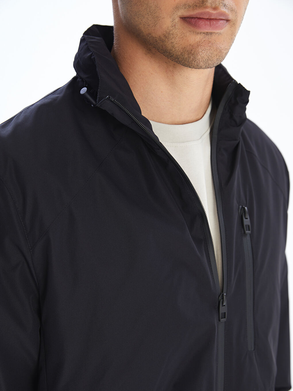 LCW Vision Standard Fit Hooded Men's Coat -W52063Z8-RFH