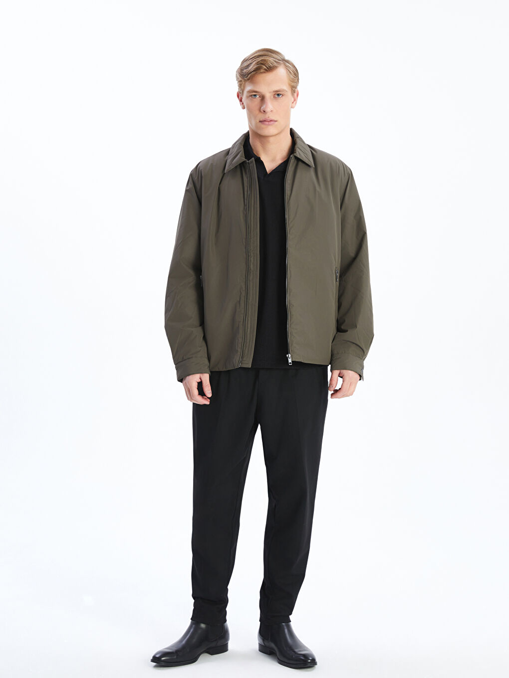 Standard Fit Collared Neck Men's Coat-1