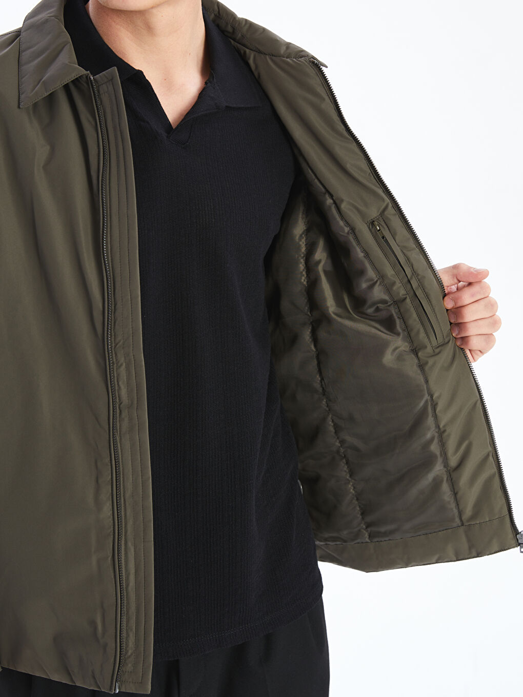 Standard Fit Collared Neck Men's Coat-3