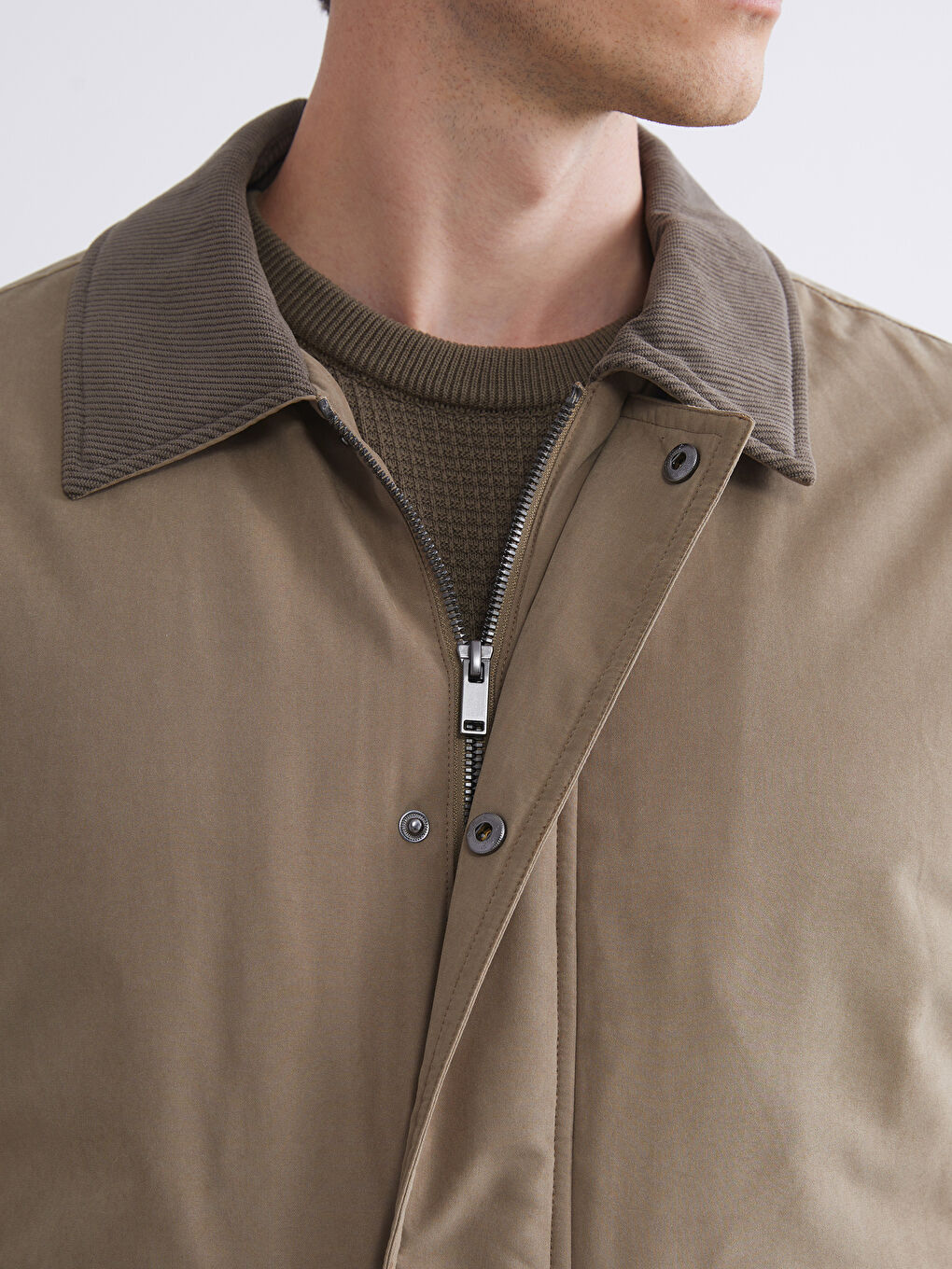 Standard Fit Collared Neck Men's Coat-3