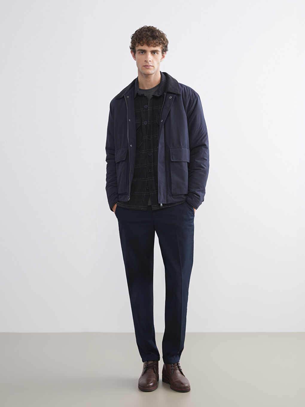 Standard Fit Collared Neck Men's Coat-1