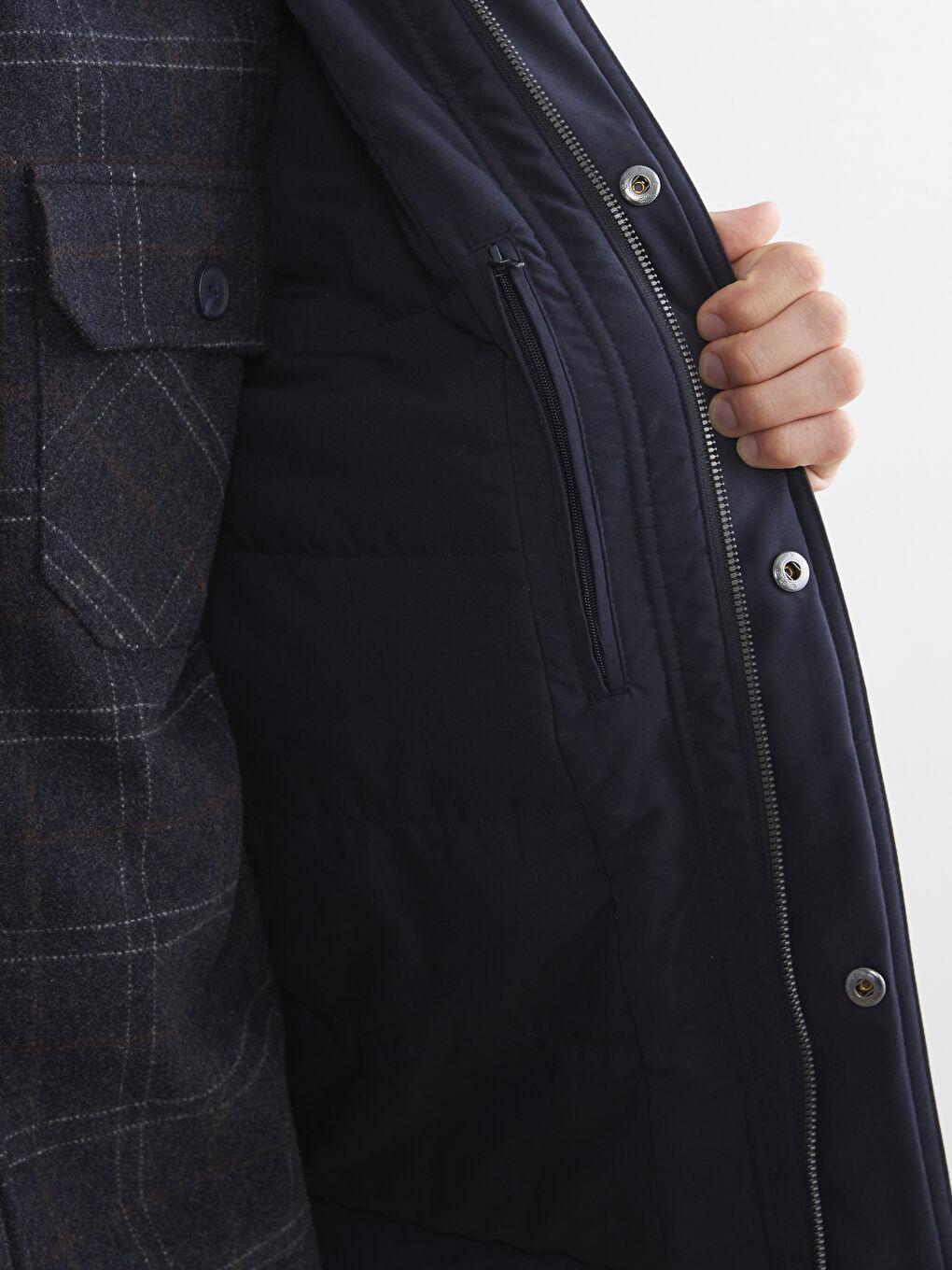 Standard Fit Collared Neck Men's Coat-3