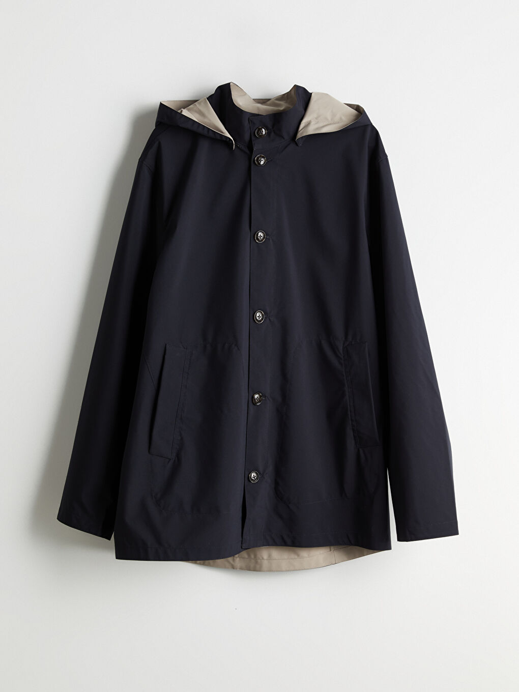 Regular Fit Hooded Men's Raincoat-7