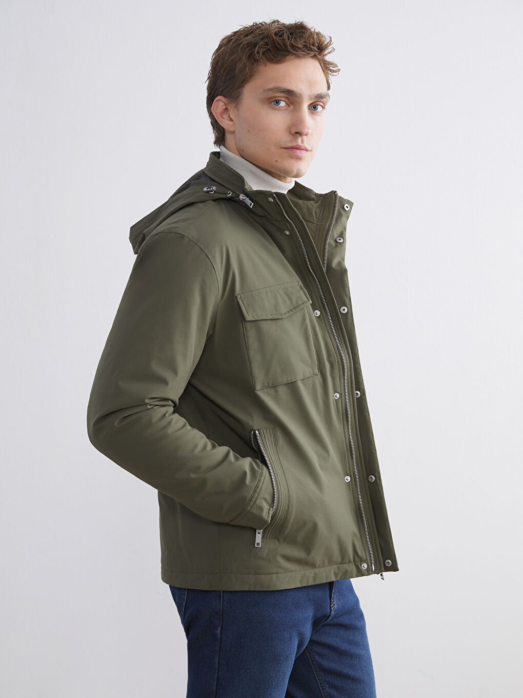 Manteau à Capuche Coupe Régulière pour Hommes