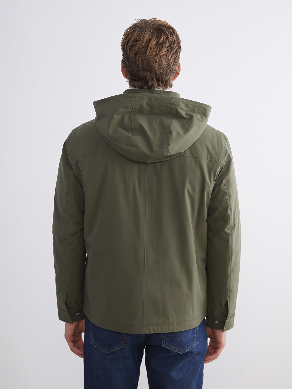 Manteau à Capuche Coupe Régulière pour Hommes-5