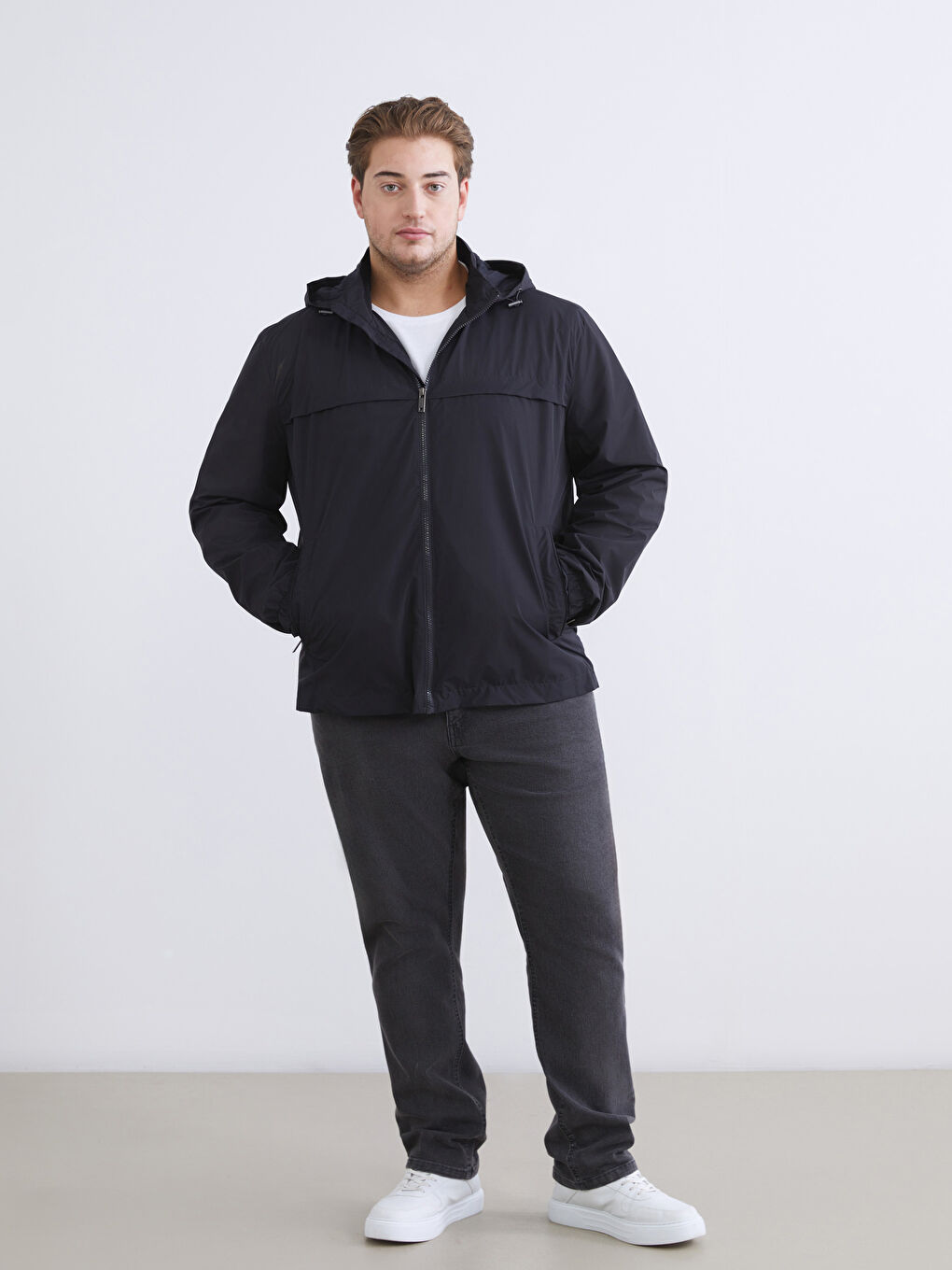 Standard Fit Hooded Men's Coat-7