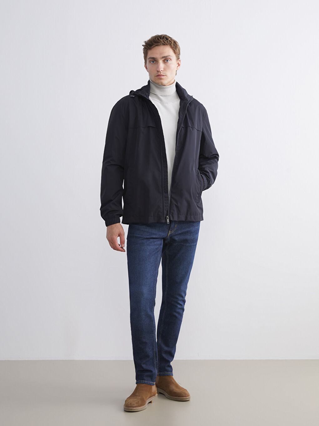 Standard Fit Hooded Men's Coat-2