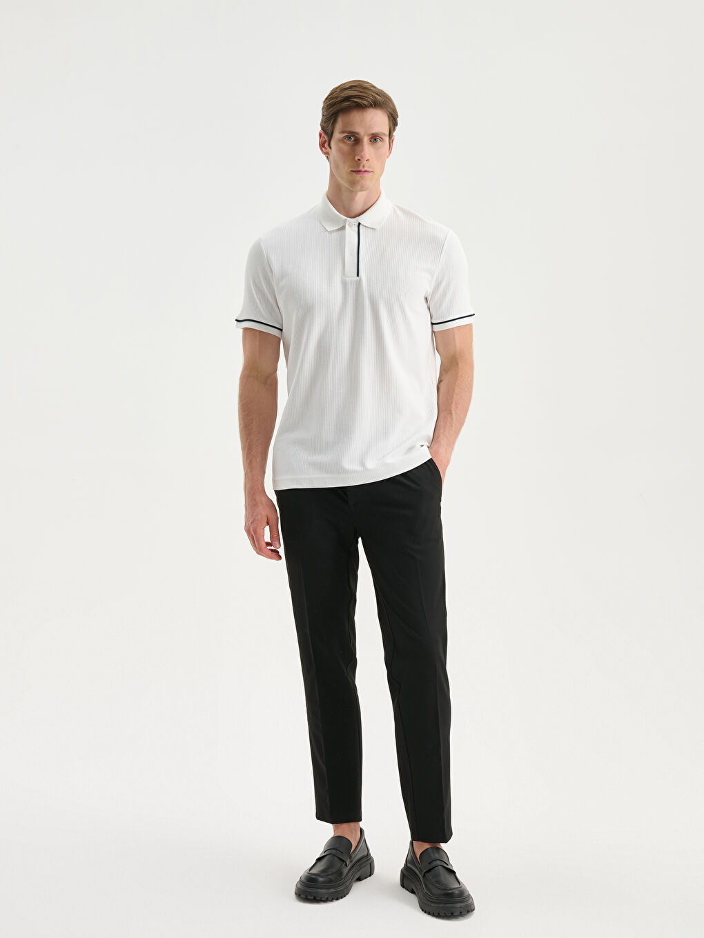 Polo Neck Pique Men's T-Shirt-1