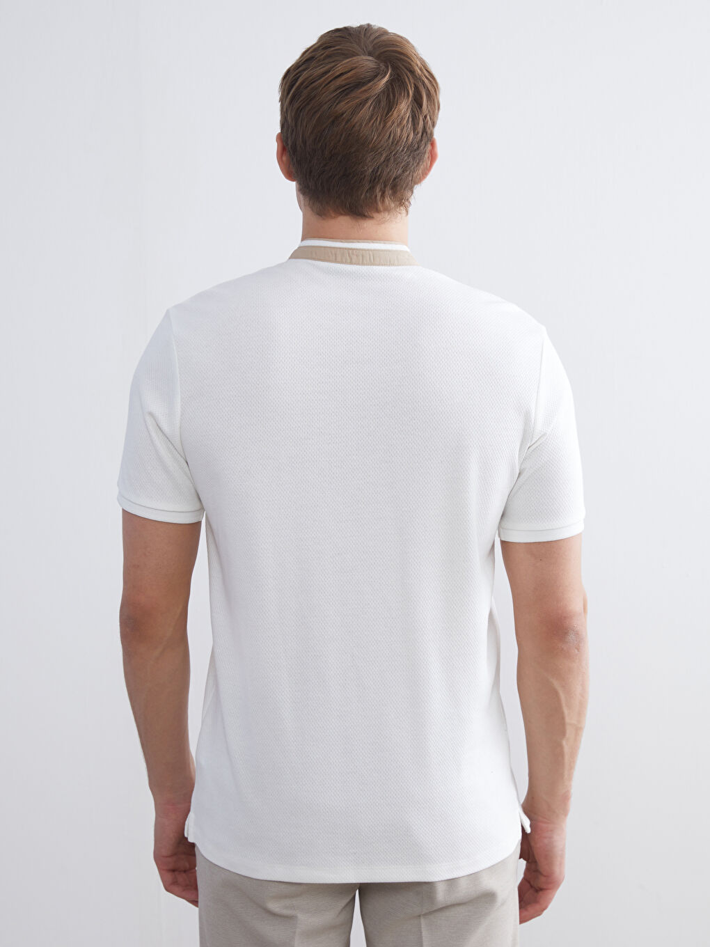 Grandad Collar Pique Men's T-Shirt-6