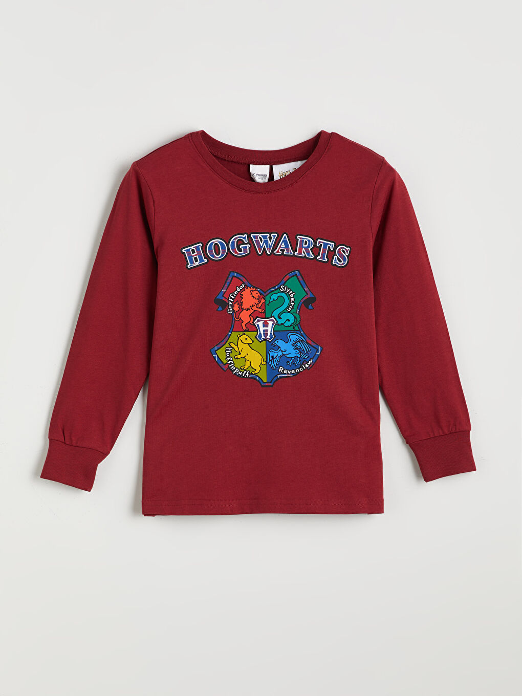 Bordo Harry Potter Baskılı Erkek Çocuk Pijama Üstü