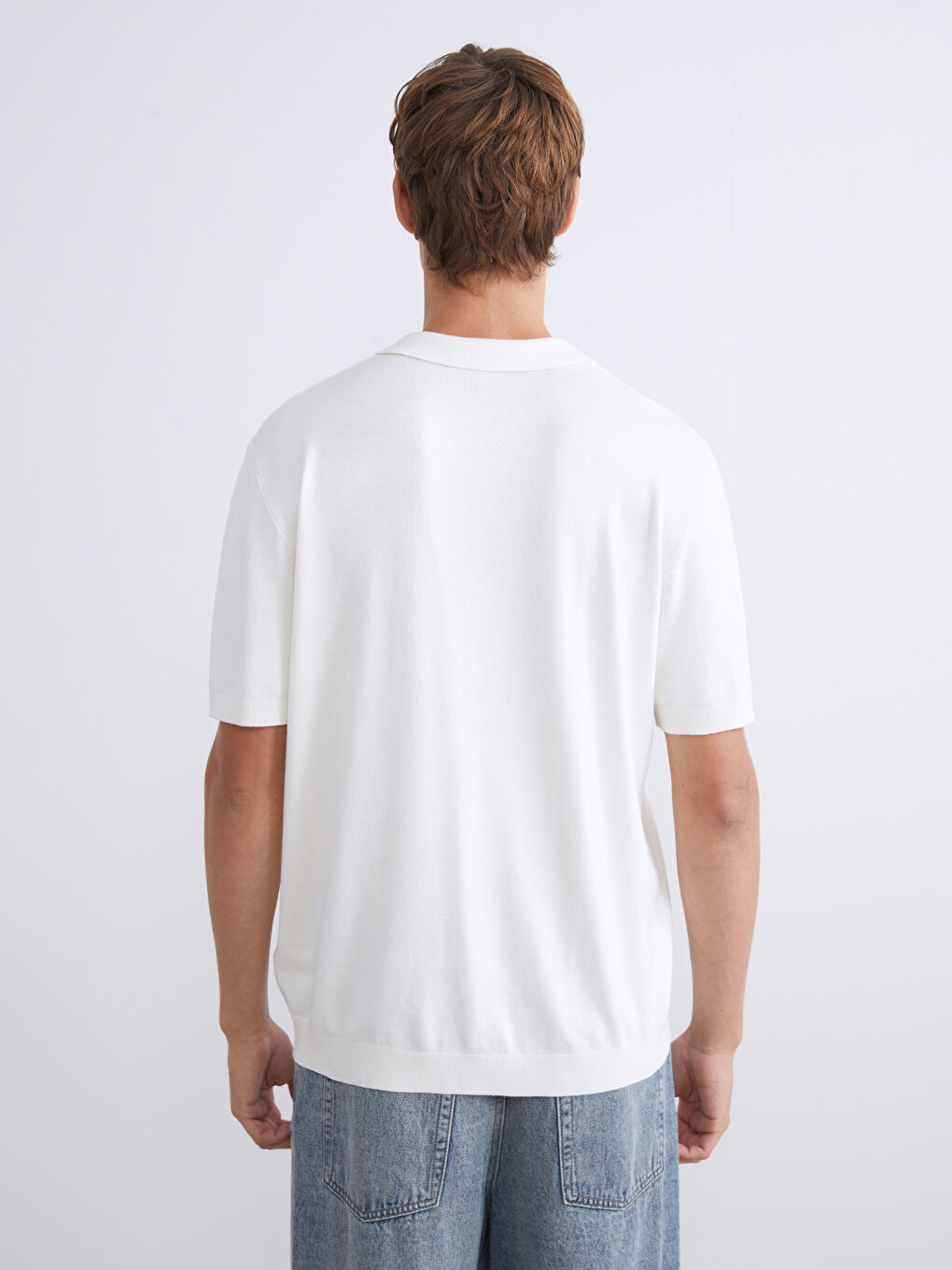 Polo Neck Men's Knitwear Sweater-3