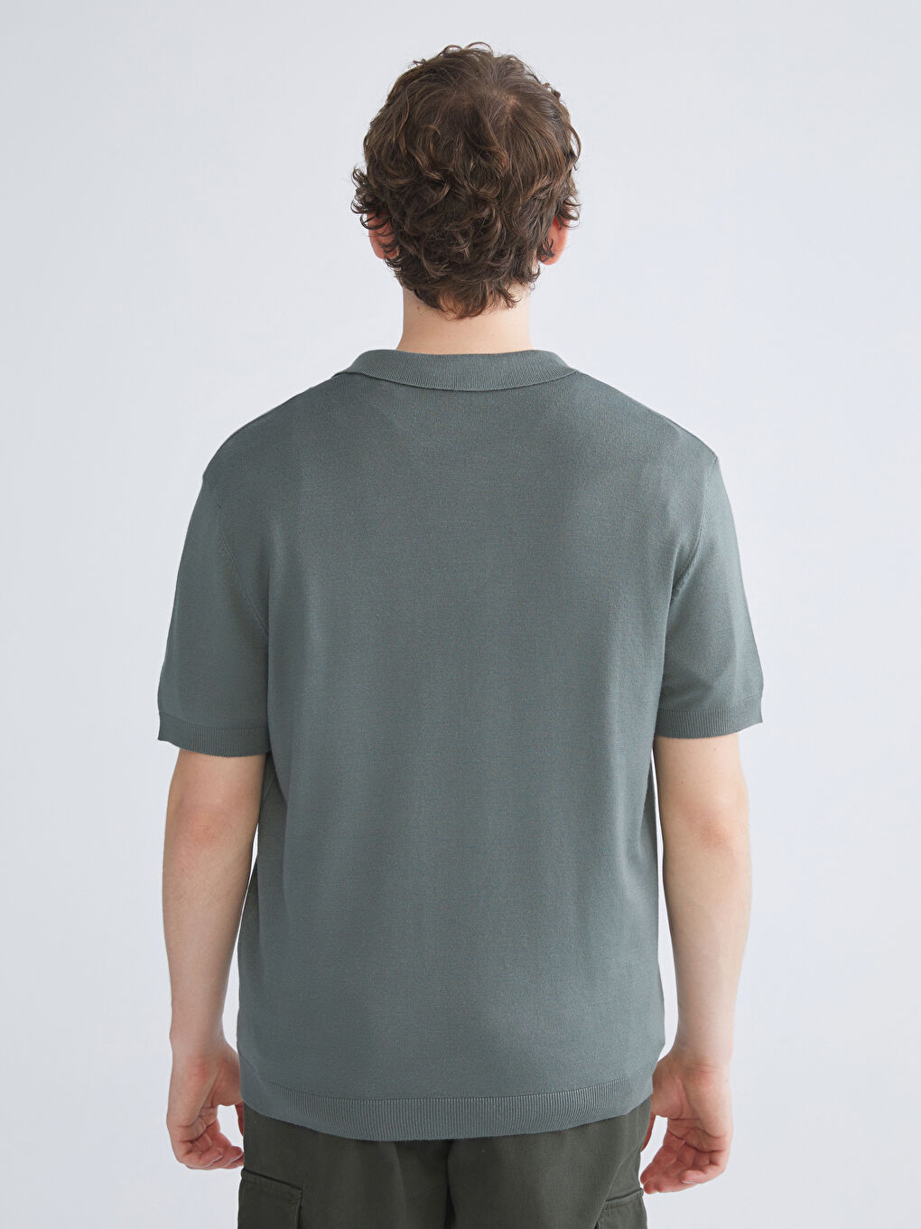 Polo Neck Men's Knitwear Sweater-3