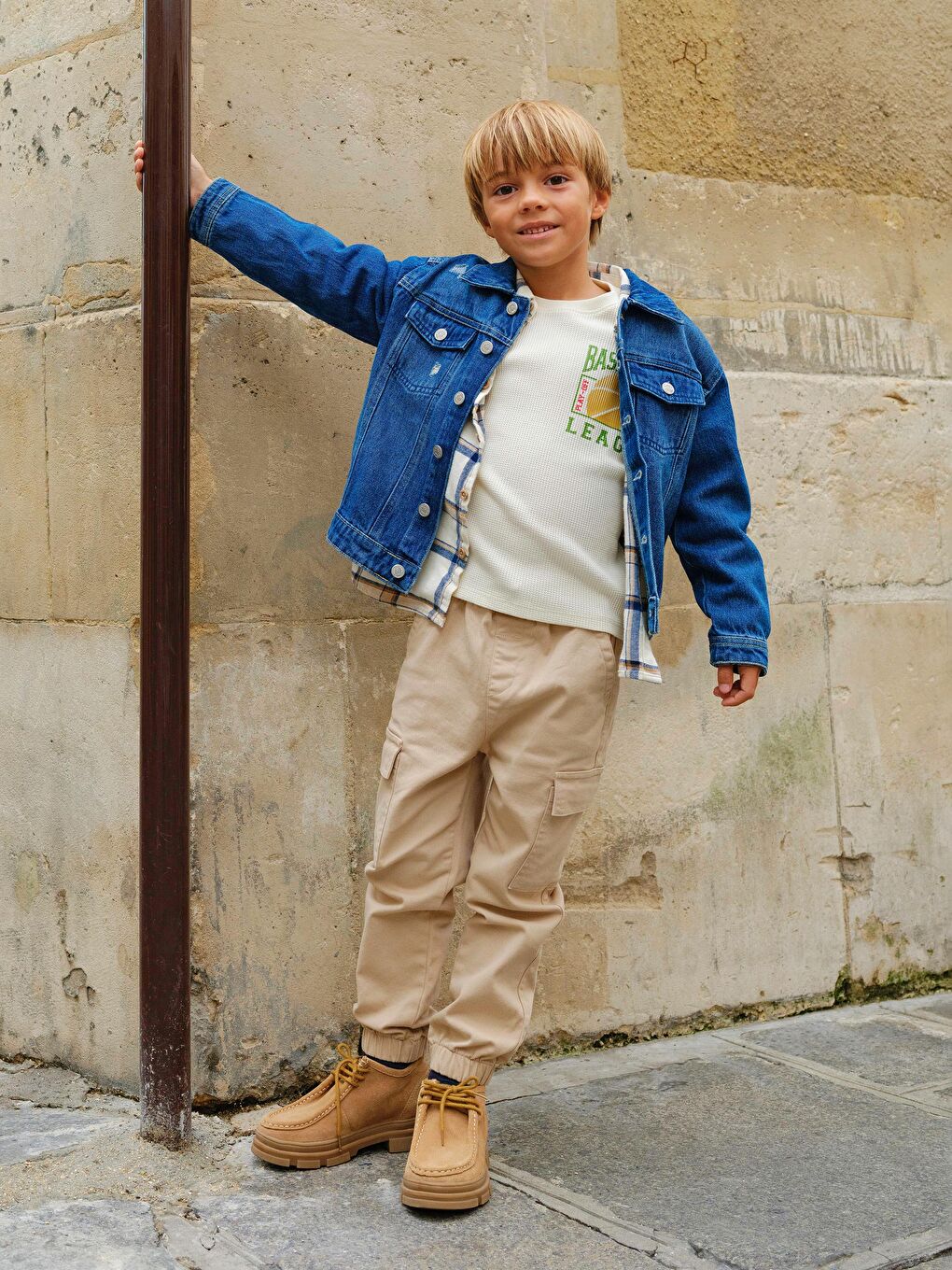 LCW Kids Elasticated Waist Boys' Cargo Jogger Pants -W52117Z1-FKU