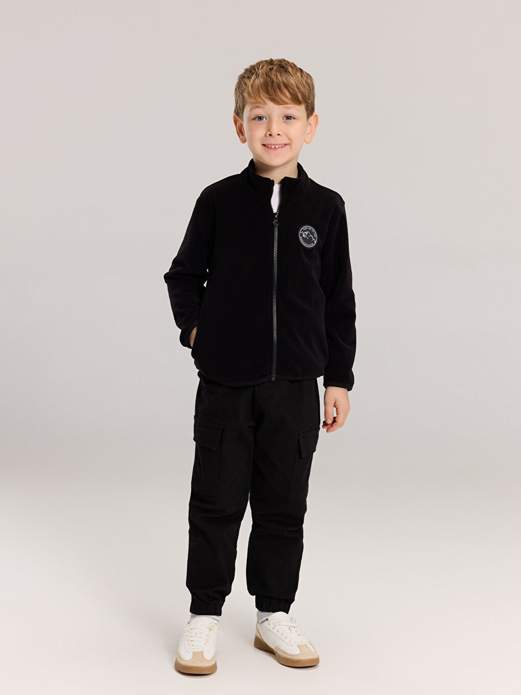 Elasticated Waist Boys' Cargo Jogger Pants-1