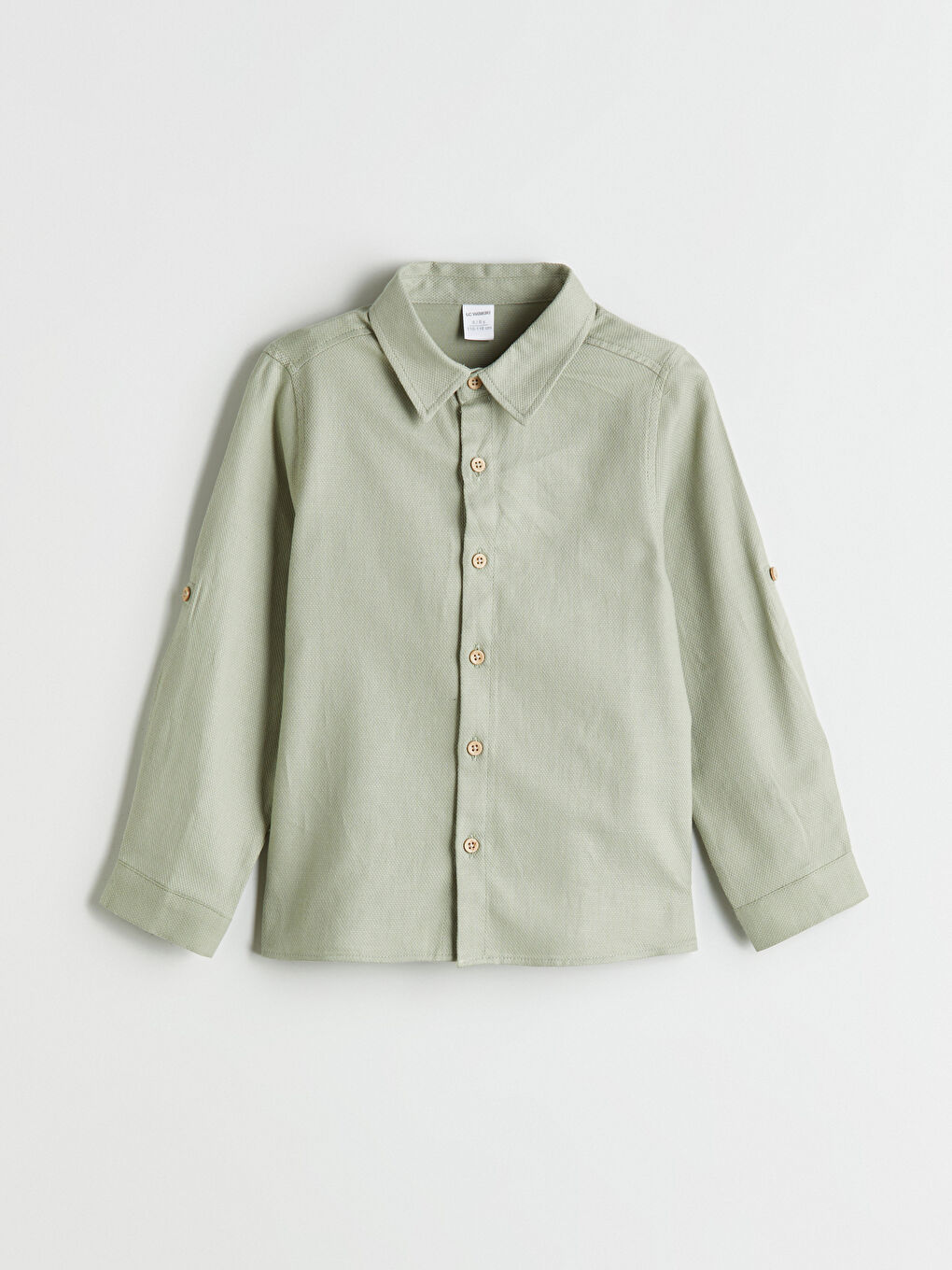 LCW Kids Basic Long Sleeve Boys' Shirt -W52128Z1-GGY