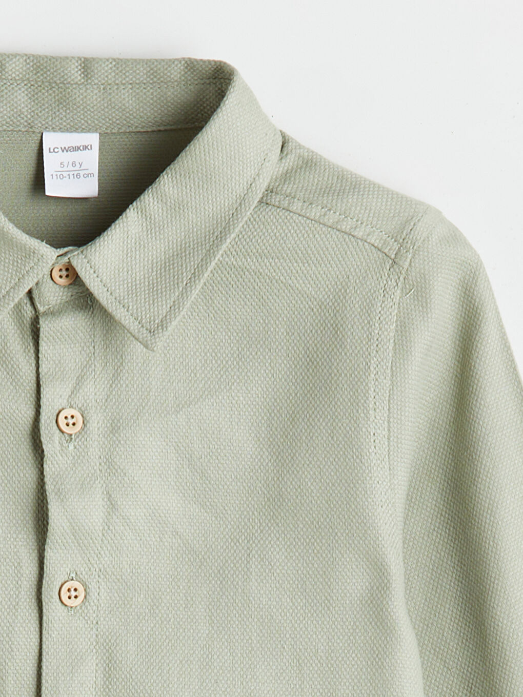 LCW Kids Basic Long Sleeve Boys' Shirt -W52128Z1-GGY