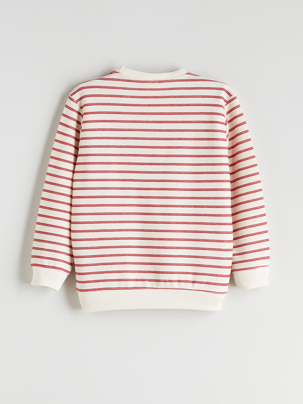 Bej Bisiklet Yaka Erkek Çocuk Sweatshirt-2