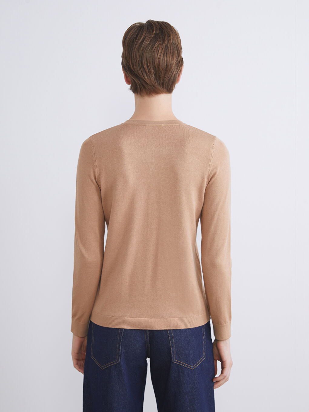 LCWAIKIKI Classic Crew Neck Women's Knitwear Cardigan -W52172Z8-YF2
