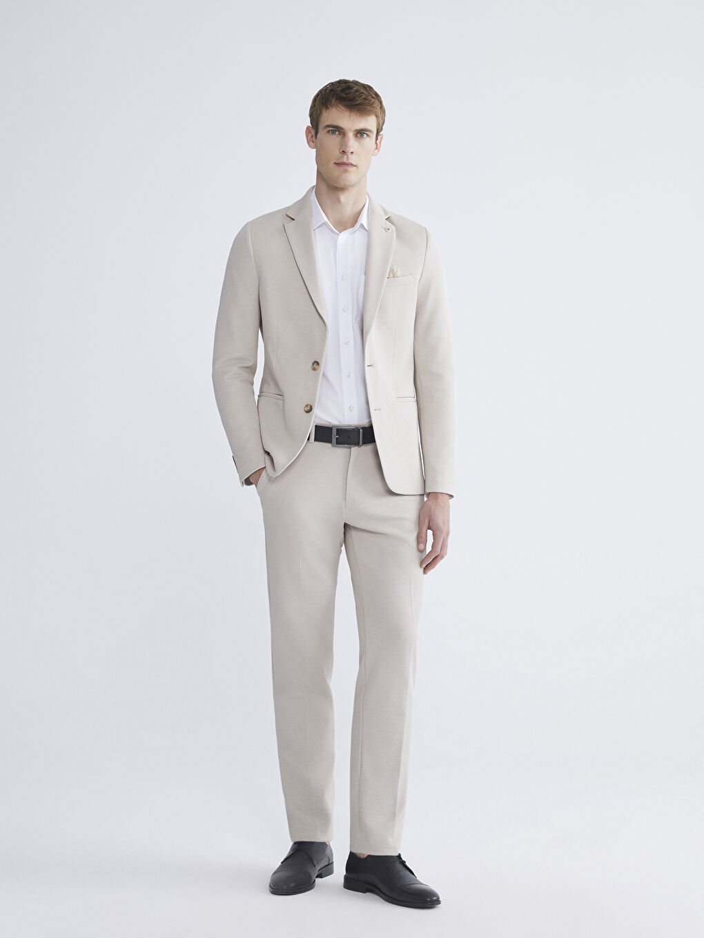 Bej Slim Fit Erkek Pantolon-1