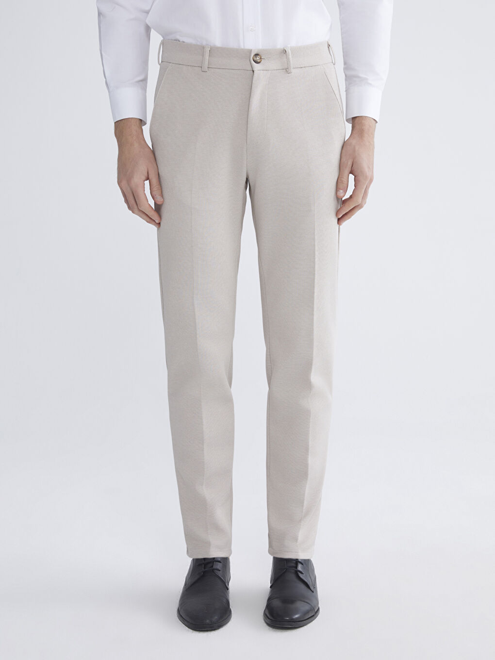 Bej Slim Fit Erkek Pantolon-2