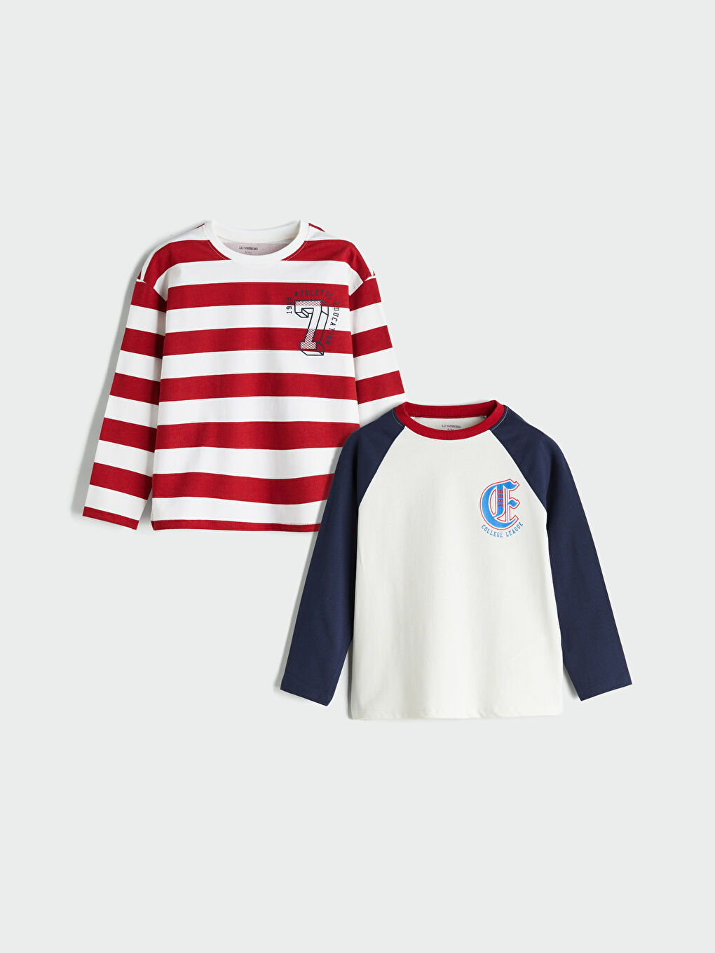 LCW Kids تیشێرت یه‌خه‌ خڕ بۆ کوڕان ٢ دانە پێکەوە -W52180Z1-FDU
