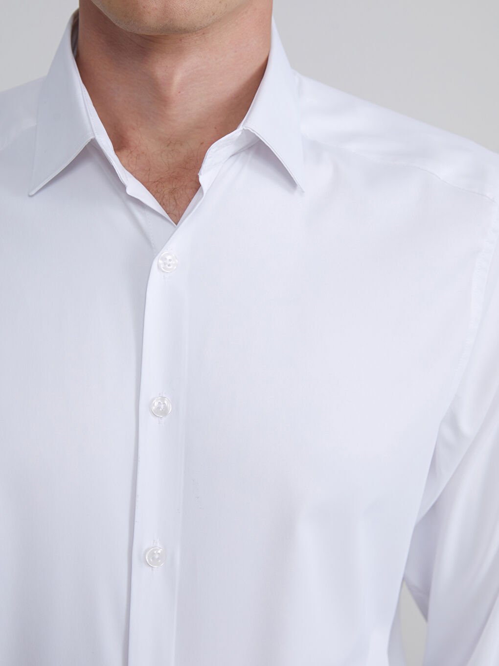 LCWAIKIKI Formal Slim Fit Long Sleeve Gabardine Men's Shirt -W52182Z8-Q6K