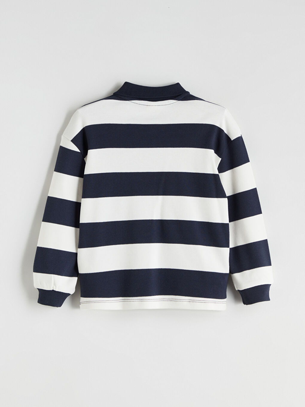 LCW Kids Polo Neck Striped Boys' Sweatshirt -W52186Z1-LGR