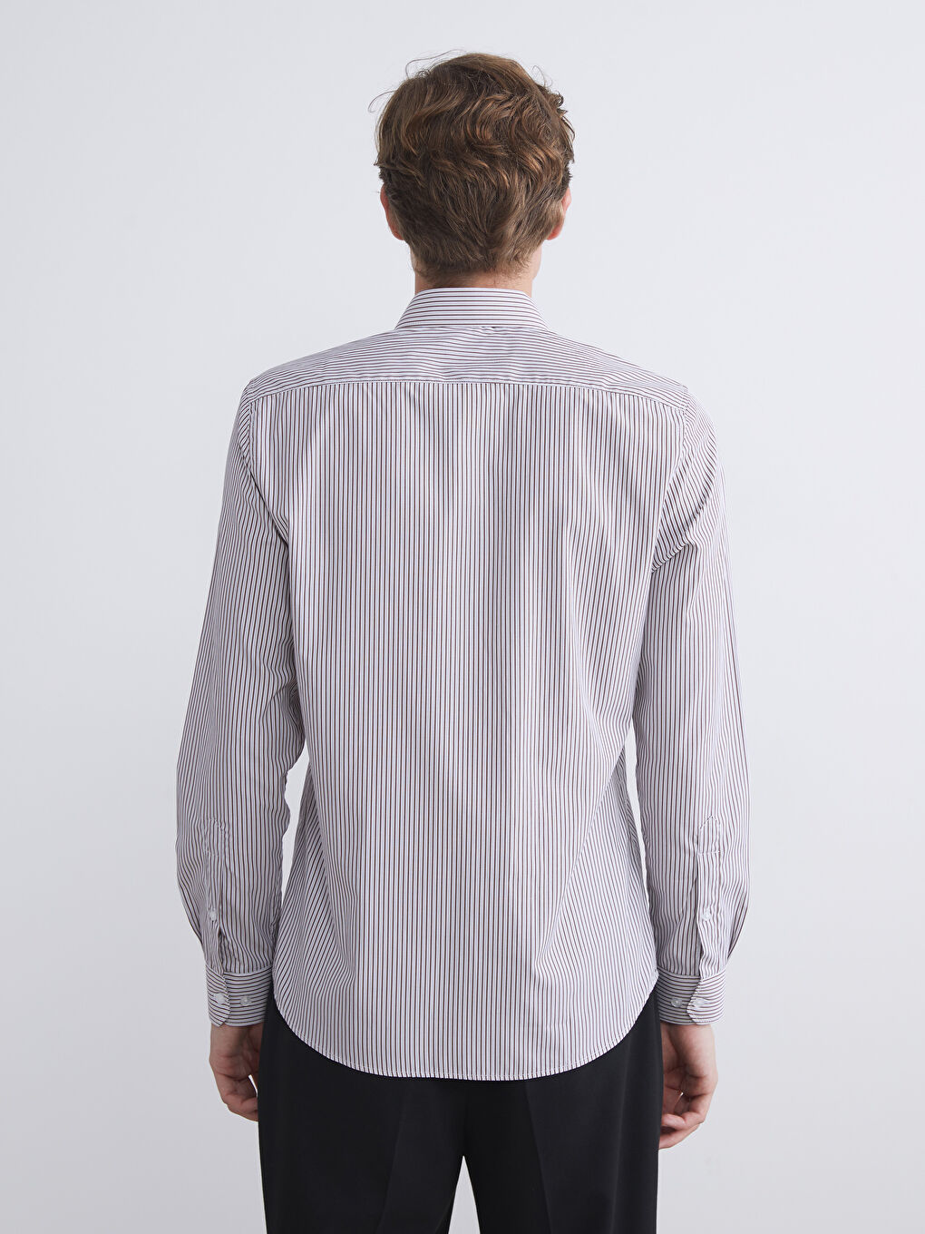 LCWAIKIKI Formal Slim Fit Long Sleeve Striped Men's Shirt -W52194Z8-LE8