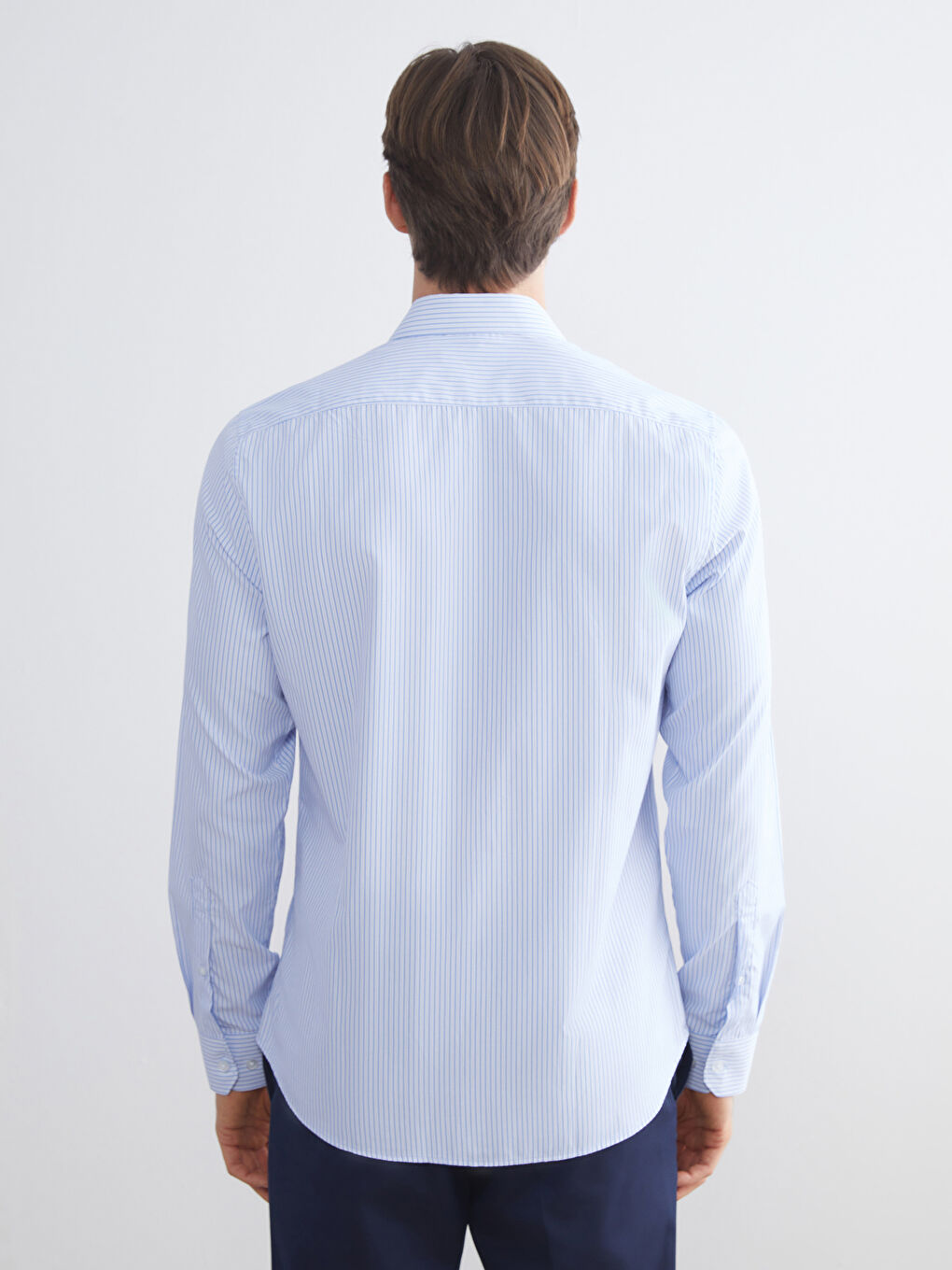LCWAIKIKI Formal Slim Fit Long Sleeve Striped Men's Shirt -W52194Z8-LEN