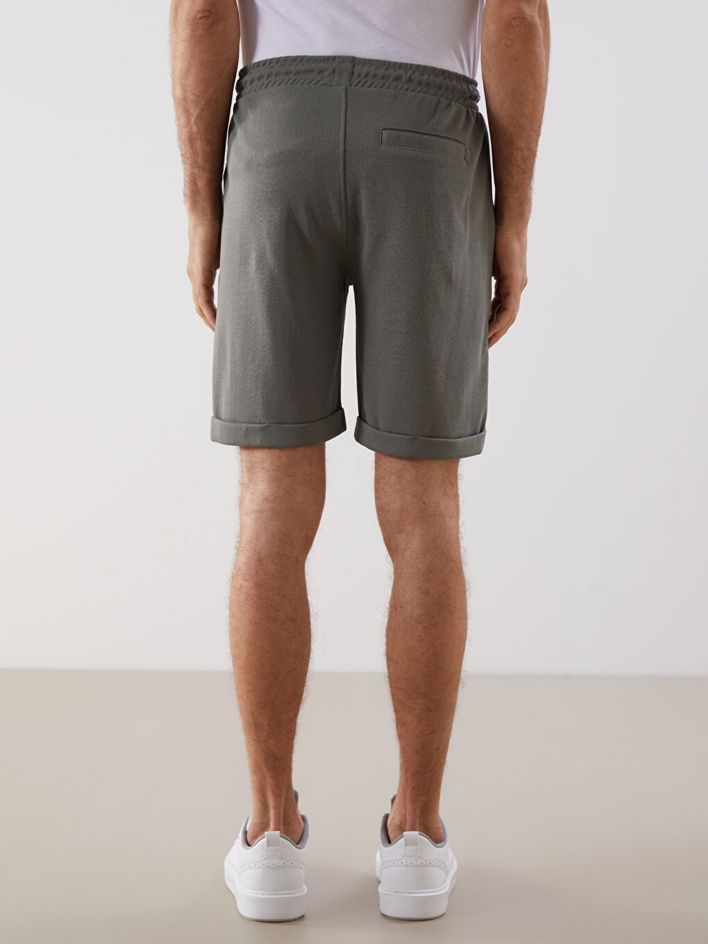 Haki Standart Kalıp Erkek Şort-8