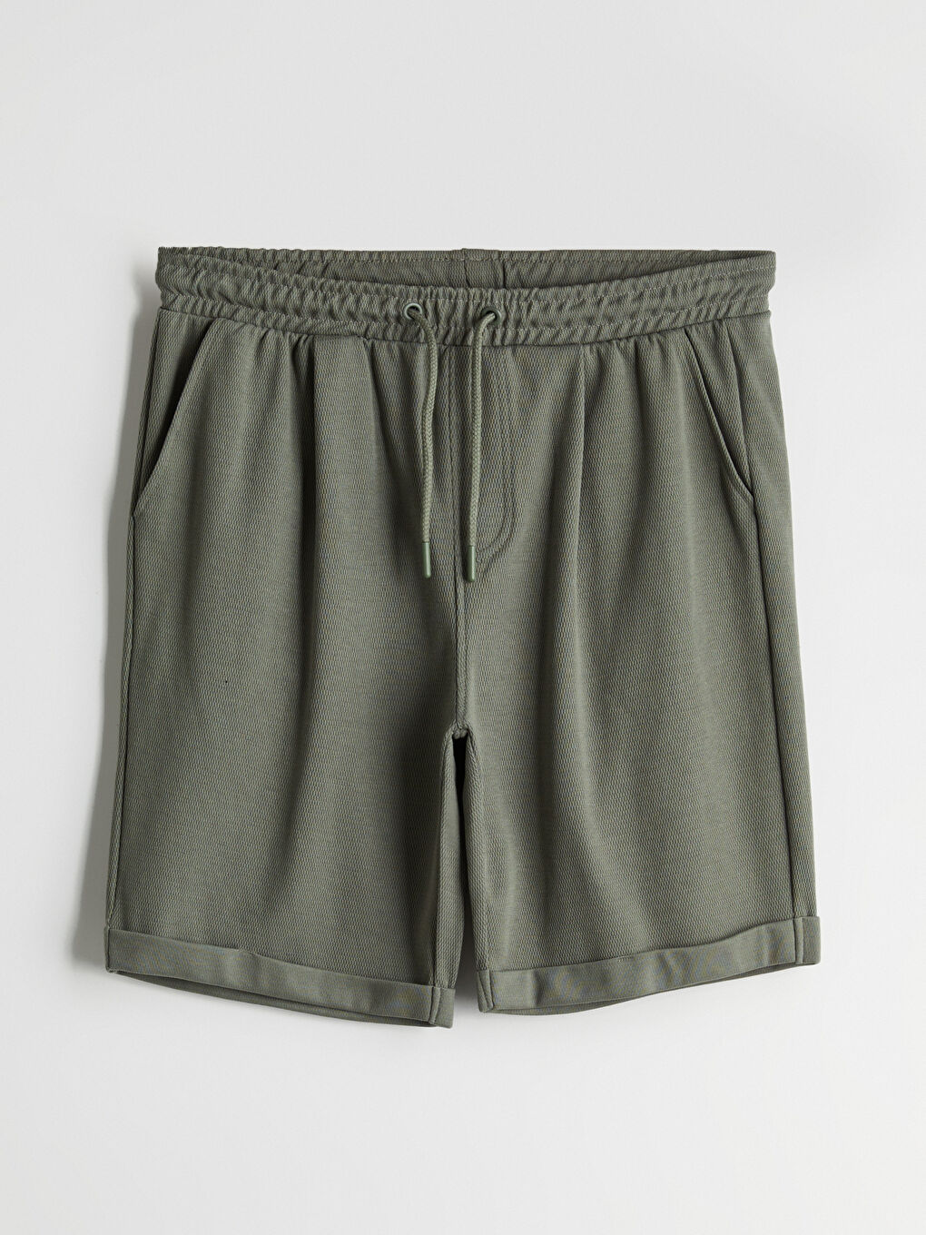 Haki Standart Kalıp Erkek Şort-12