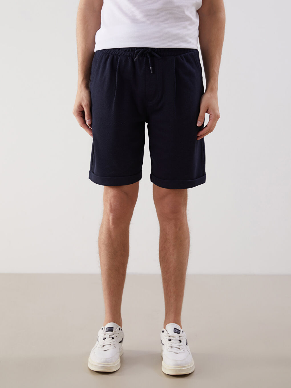 Lacivert Standart Kalıp Erkek Şort-4