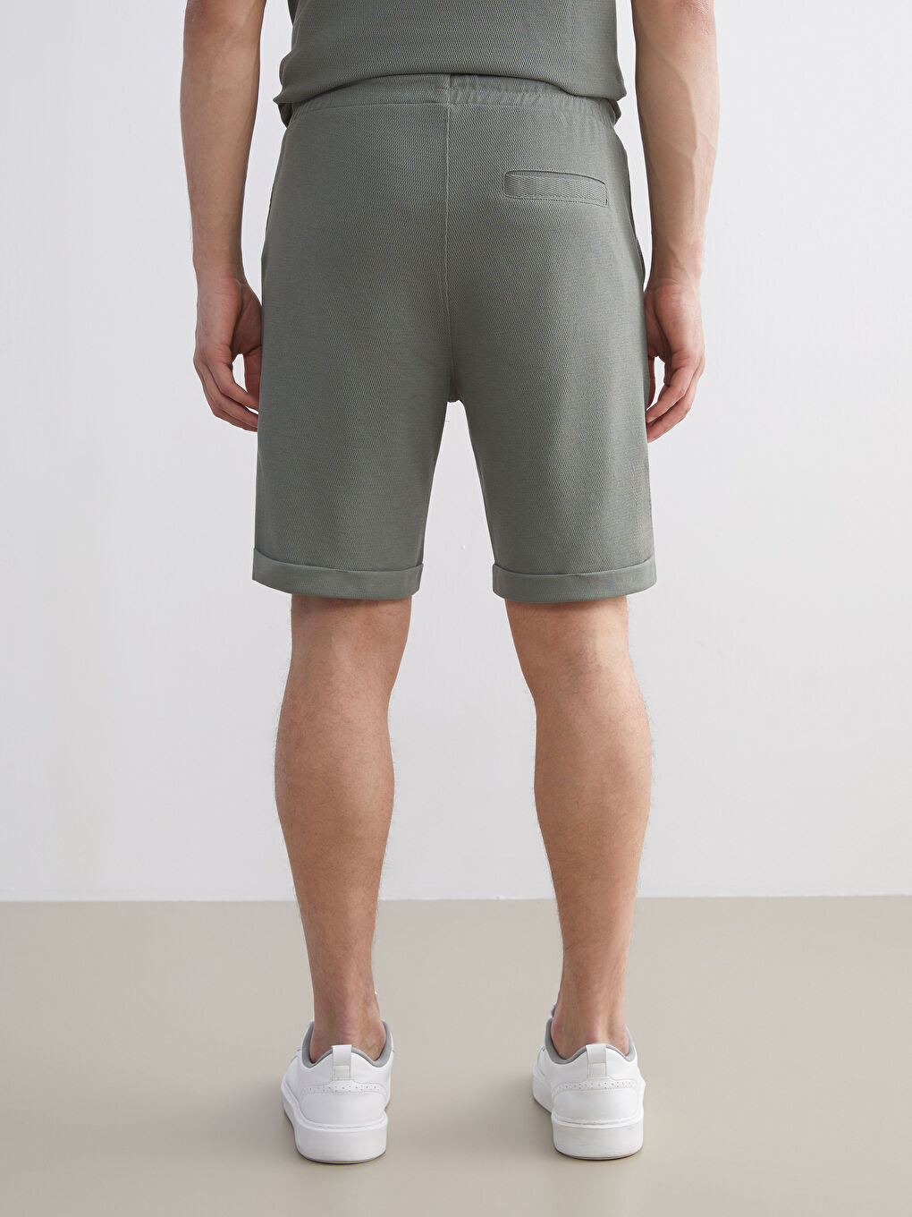 Haki Standart Kalıp Erkek Şort-7