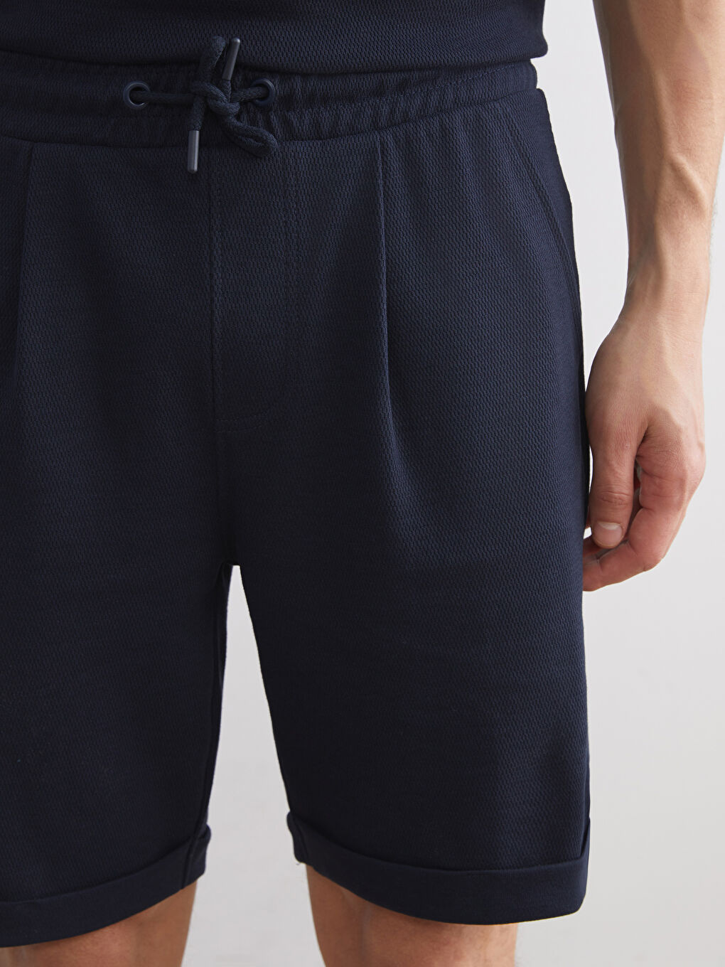 Lacivert Standart Kalıp Erkek Şort-5