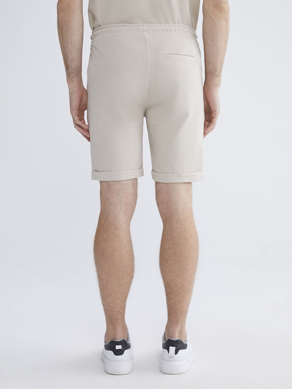 Bej Standart Kalıp Erkek Şort-6