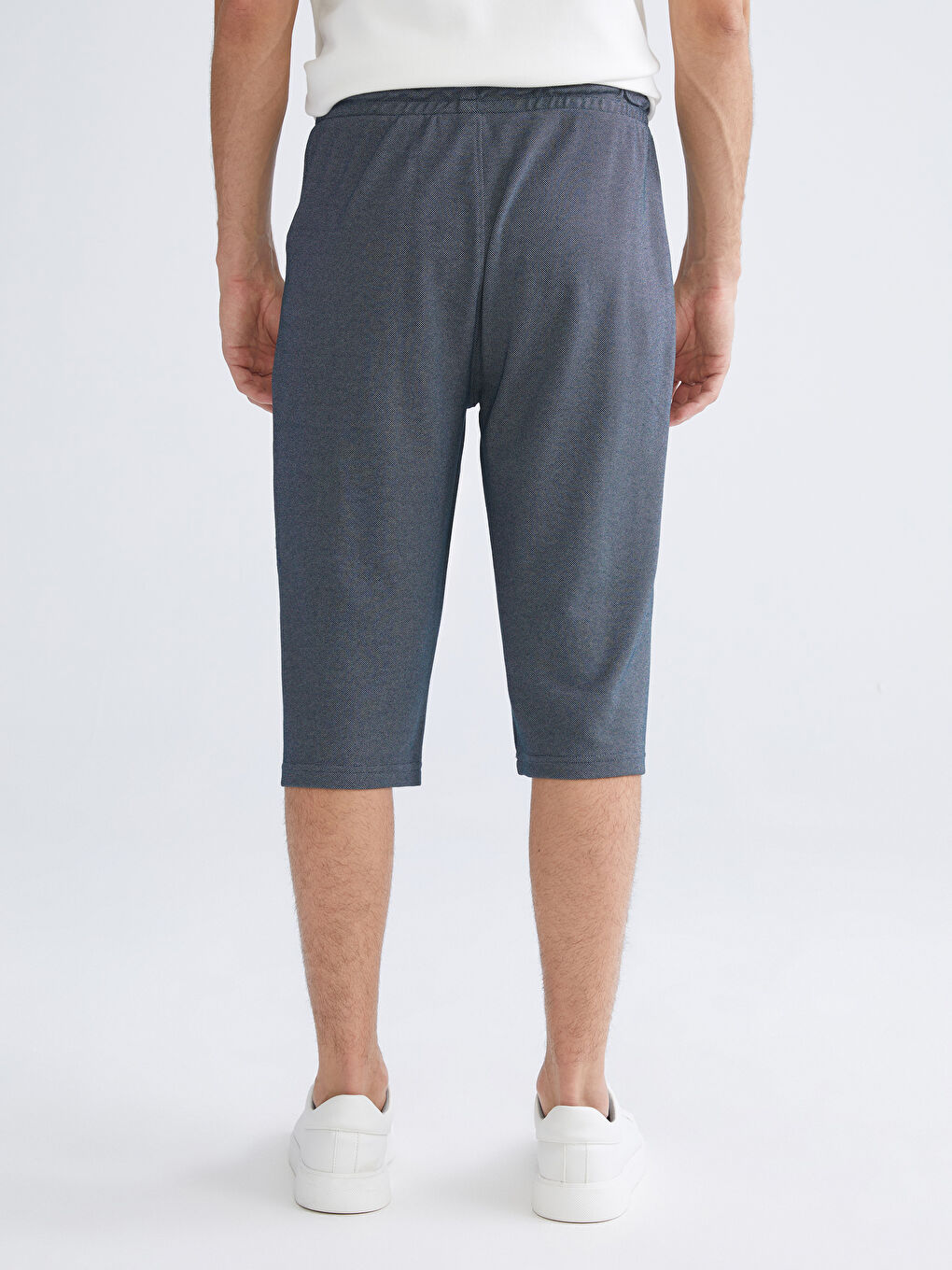 Lacivert Standart Kalıp Erkek Bermuda Şort-7