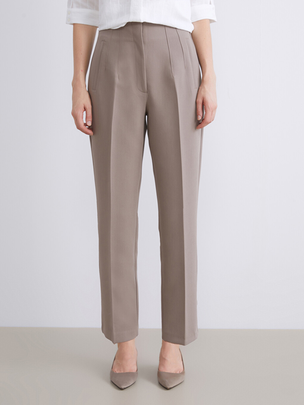 Standard Fit Women's Cigarette Trousers-4