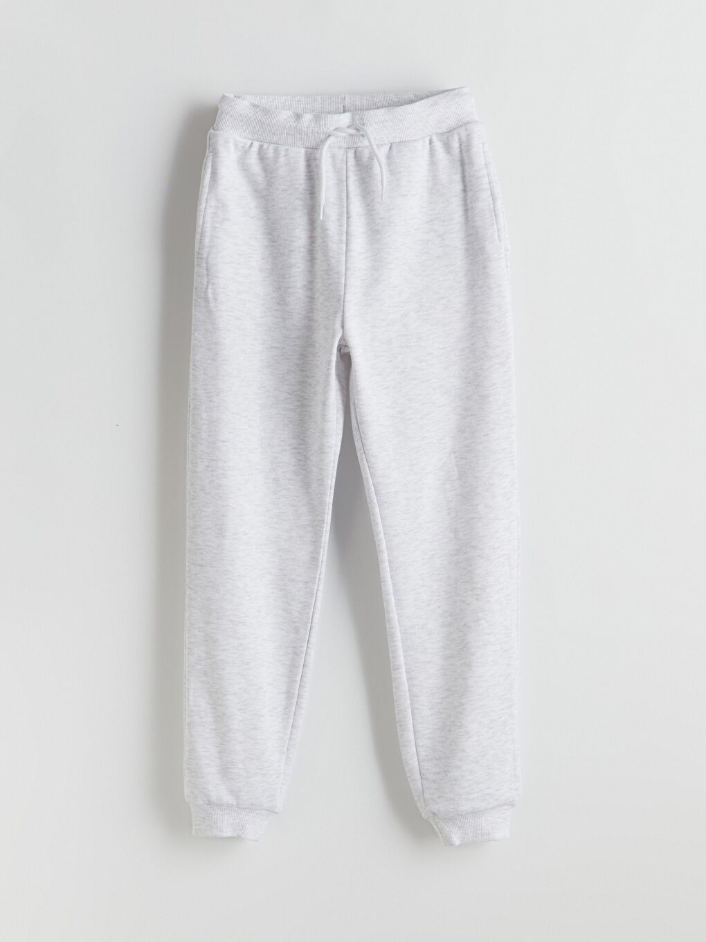 Gri Beli Lastikli Kız Çocuk Jogger Eşofman Altı