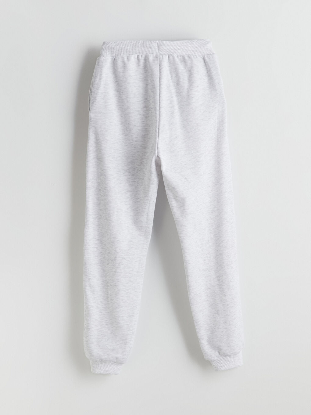 Gri Beli Lastikli Kız Çocuk Jogger Eşofman Altı-1