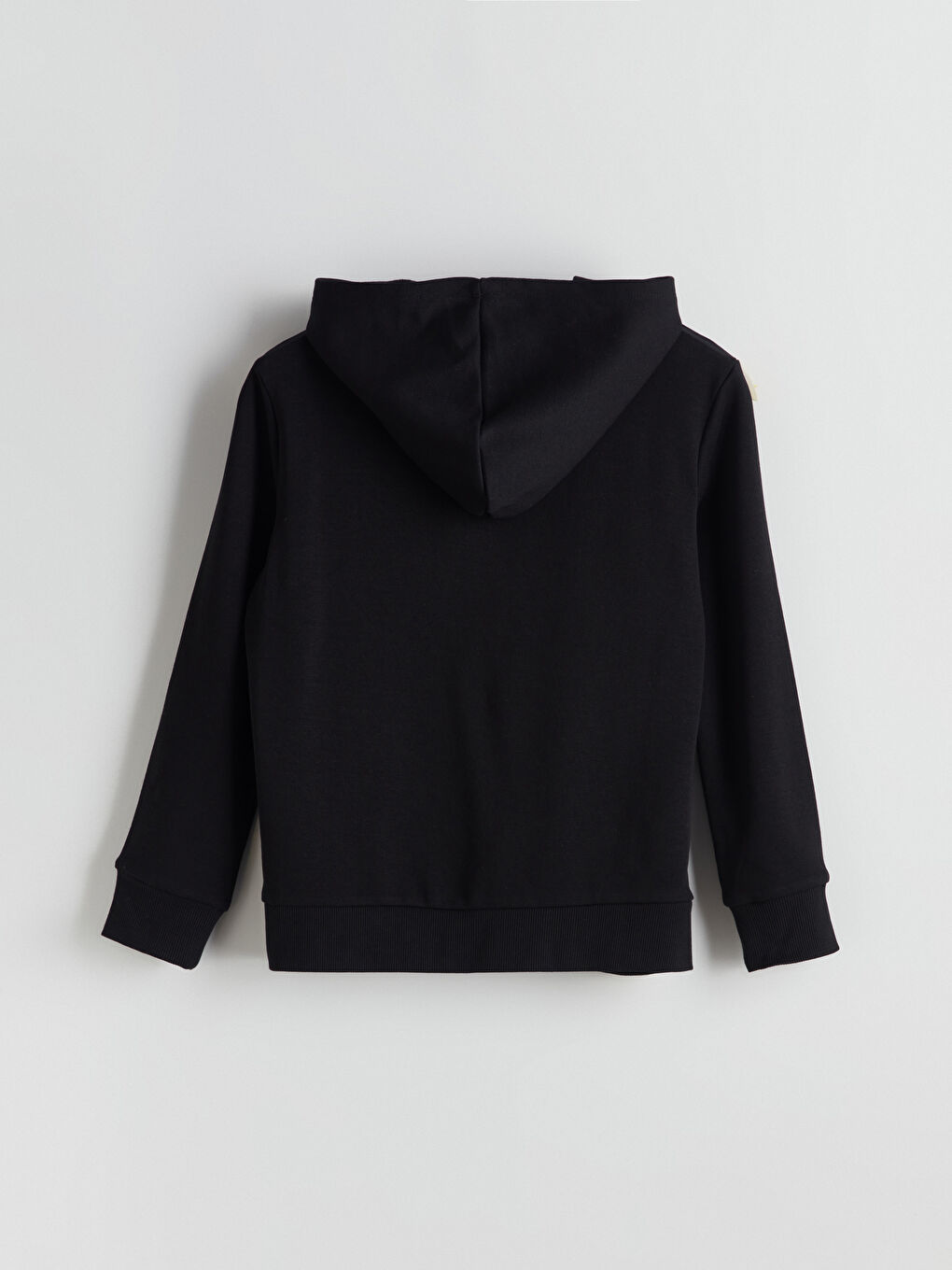 Siyah Kız Çocuk Kapüşonlu Fermuarlı Sweatshirt-1