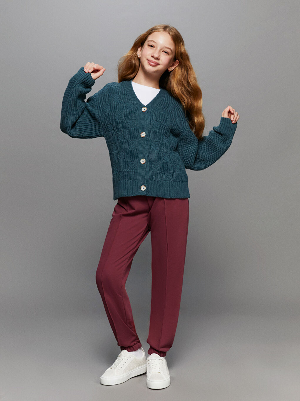 Elastic Waist Girls' Jogger Sweatpants