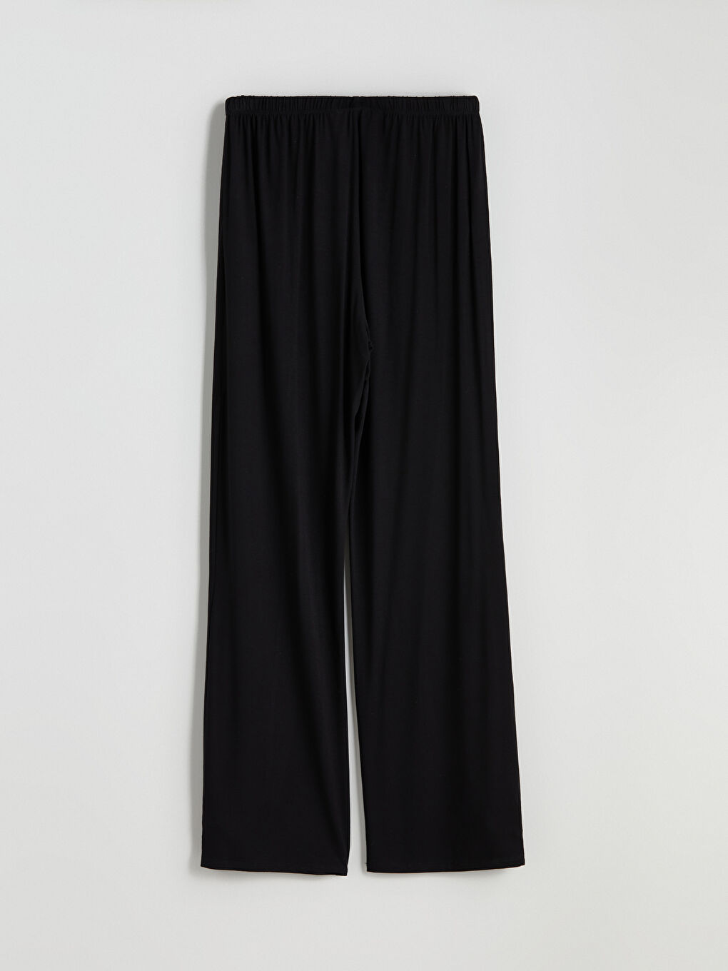 Siyah Beli Lastikli Kadın Pijama Alt-1