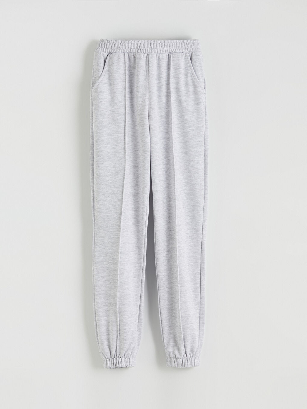 Gri Beli Lastikli Kız Çocuk Jogger Eşofman Altı