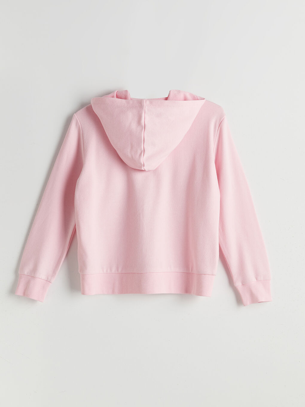 LCW Kids Hooded Basic Long Sleeve Girls' Zippered Sweatshirt -W52269Z4-QXB