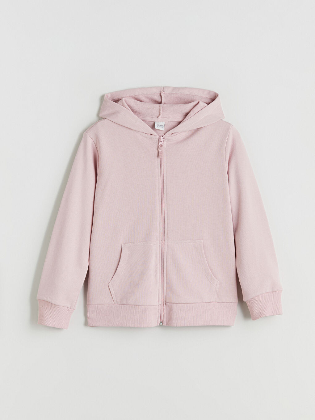 Толстовка на молнии с капюшоном и длинным рукавом для девочек-1
